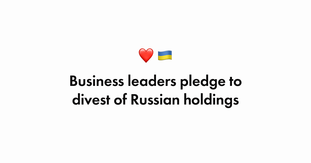 Pledge To Divest From Russia